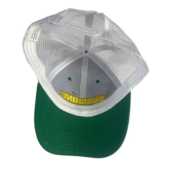 Sunshine Embroidered Trucker Hat Green White Snapback Mesh Adjustable - Picture 5 of 6